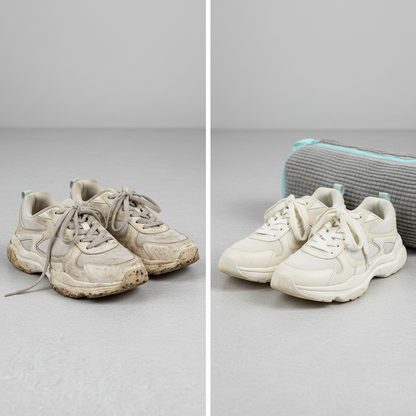 Durable Mesh Shoe Wash Bag with Zipper Rich Fluff Inside Protects Sneakers Casual Shoes in Washer Dryer Travel Storage Organizer