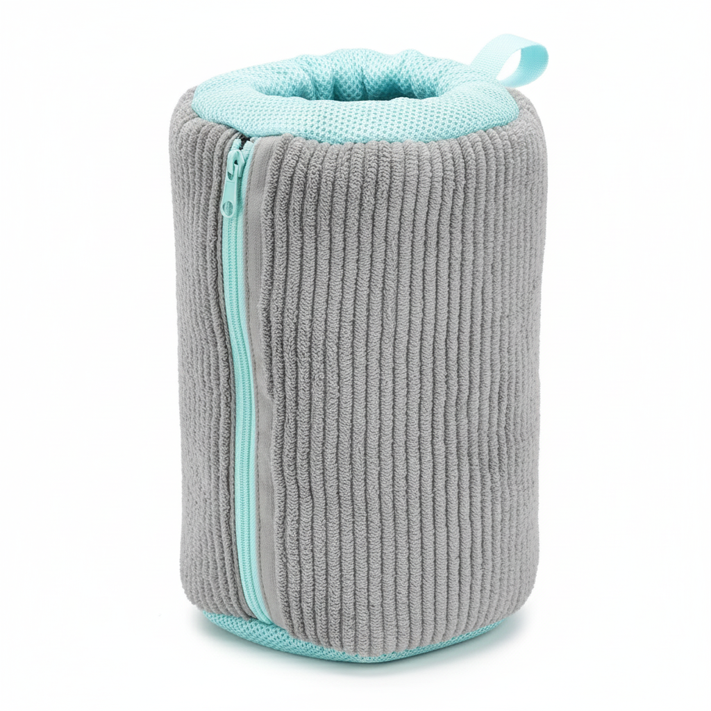 Durable Mesh Shoe Wash Bag with Zipper Rich Fluff Inside Protects Sneakers Casual Shoes in Washer Dryer Travel Storage Organizer